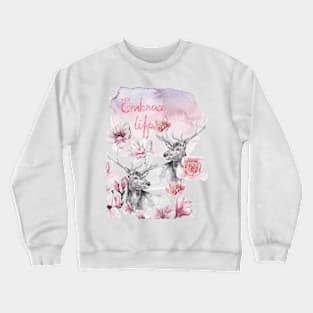 Deer in the garden Crewneck Sweatshirt